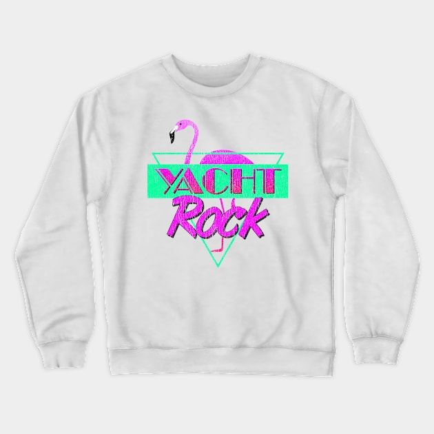 Yacht Rock Party Boat Drinking graphic 80s Faded Crewneck Sweatshirt by Vector Deluxe